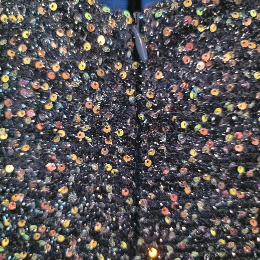 Navy Blue Sequin Dress XL - Picture 5 of 5